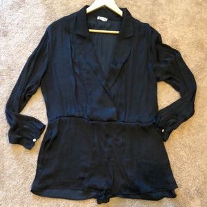 Free People Silky Black Romper